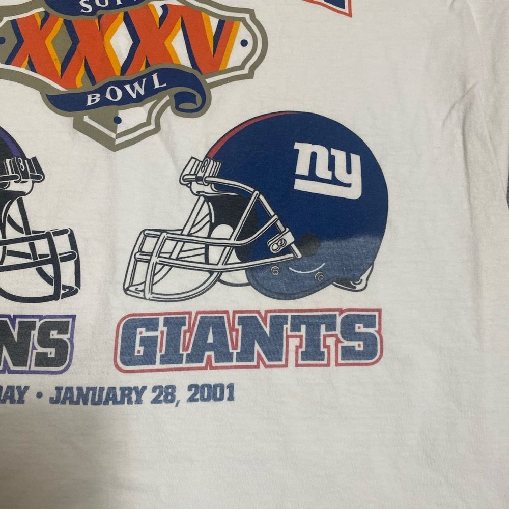 Super Bowl Championship White T-Shirt 2001 - Picture 2 of 6